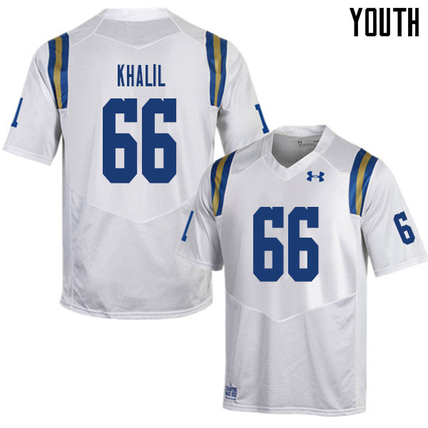 Youth #66 Mohamed Khalil UCLA Bruins College Football Jerseys Sale-White